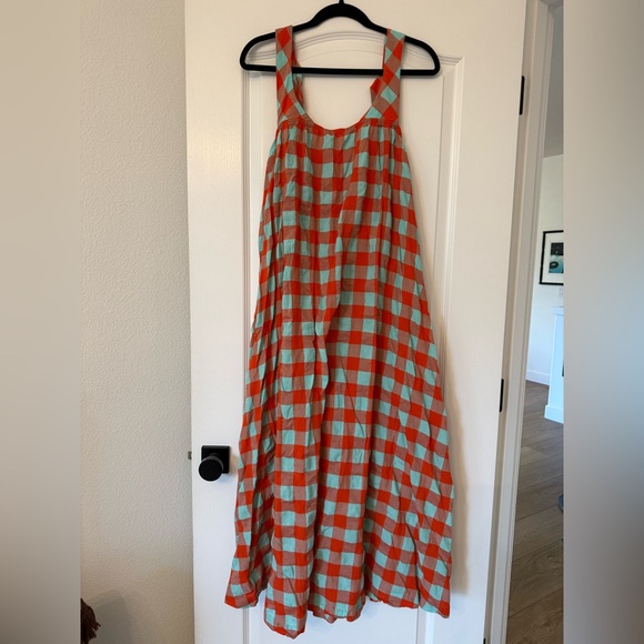Anthropologie Dresses & Skirts - Anthropologie Tie Back Gingham Nap Dress